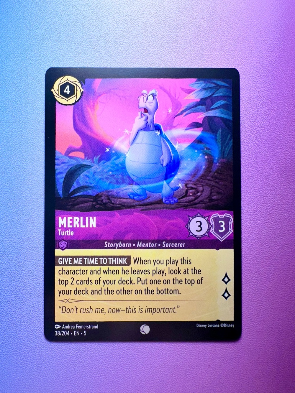 merlin [sword in the stone] - 38/204 (common)— lorcana: shimmering skies
